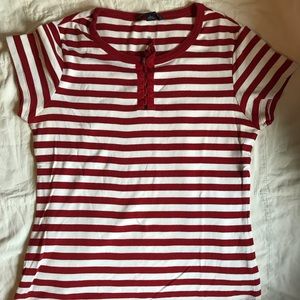 Banana Republic red stripe tee